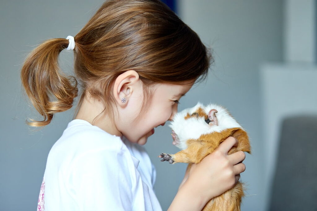 children and guinea pigs